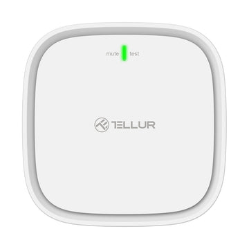 Tellur Smart Senzor Gaz WiFi DC12V Detectie Scurgeri Alerta Instant Alb