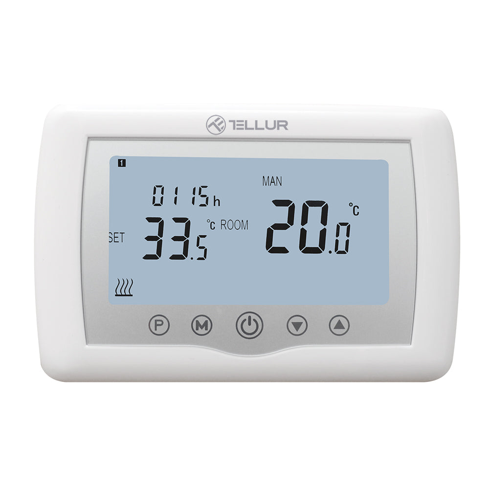 Tellur Smart Termostat WiFi Centrala Gaz Programabil Alb Economie Energie