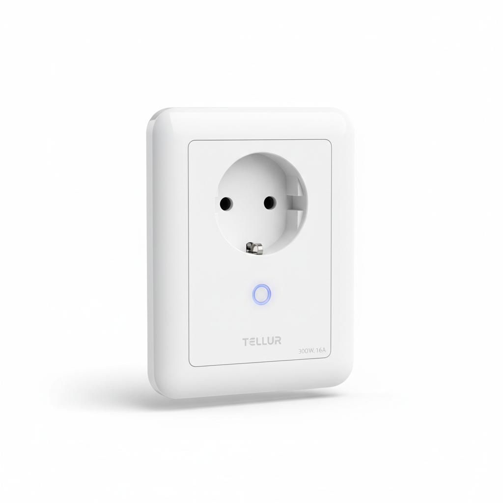 Tellur Smart Priza Perete WiFi 3000W 16A Alba Control Telefon